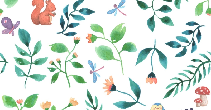 ENCHANTED FOREST - Seamless pattern jpeg Royalty-Free French Design