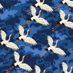 Japanese cranes in flight
