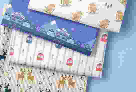 Collection de motifs d'hiver et de montagnes sur tissus en vente sur French Design by textile addict