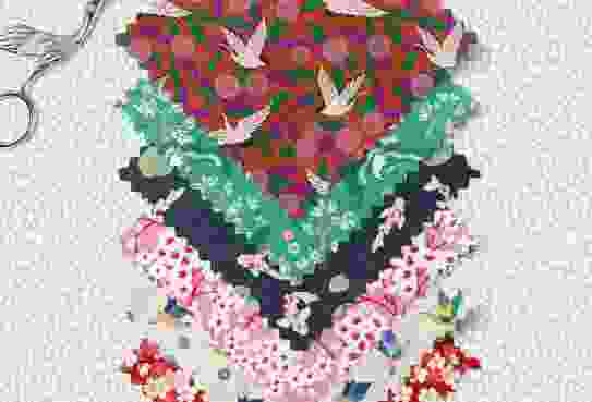 Collection of Japanese patterns on fabrics on sale at French Design by textile addict