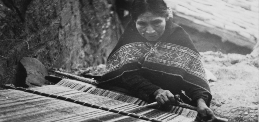 Photographie illustrant la production d’un tissage Sud-Américain