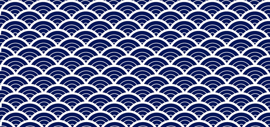 Seigaiha pattern illustrating Japanese geometric patterns