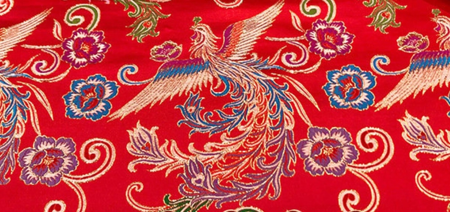 pattern example of the Chinese phoenix textile pattern