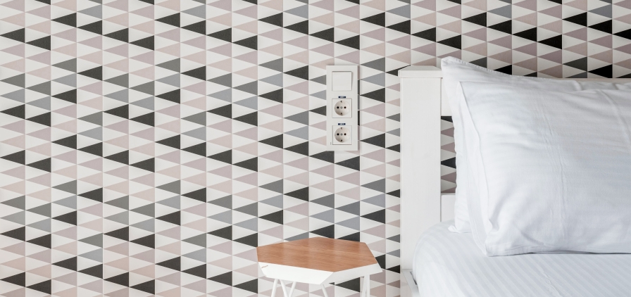 typical geometric patterns for interior wallpaper