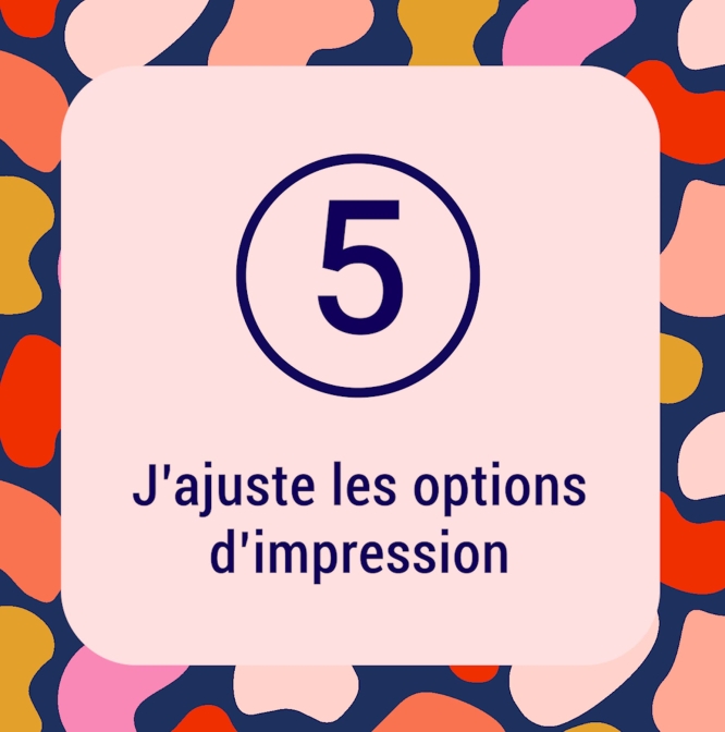 J'ajuste les options d'impression