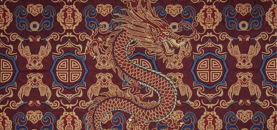 Image de motif ethnique chinois représentant un dragon