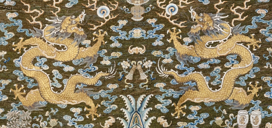 pattern example of the Chinese oriental dragon textile pattern