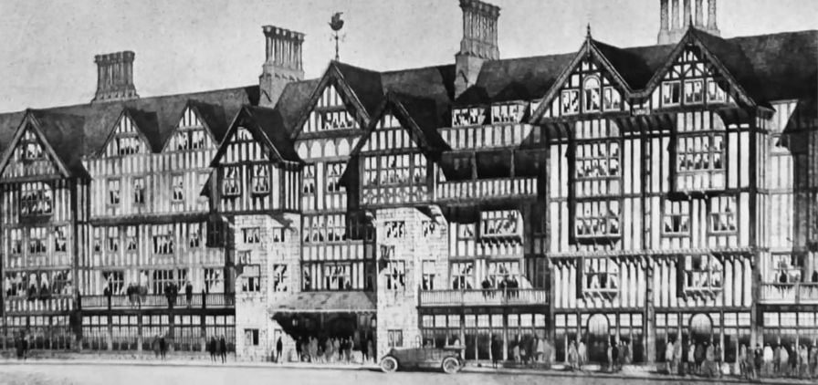 photography of the Liberty department store in London at the end of the 19th century