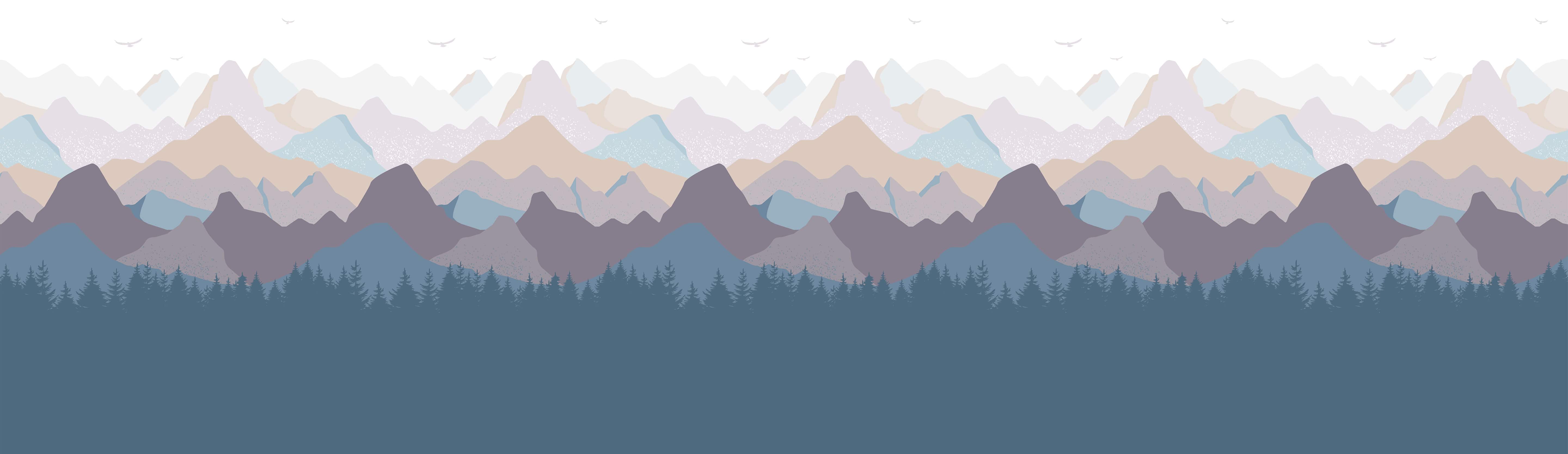Image d’un motif textile de paysage naturel